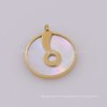 Simple pendentif en acier inoxydable 316l or musical note collier pendentif bijoux